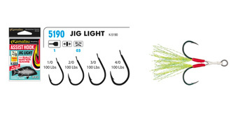 DOZBROJKA MORSKA NORWEGIA  ASSIST HOOK JIG LIGHT 2/0 100Lbs OP.2SZT K-5190 KAMATSU 519000320