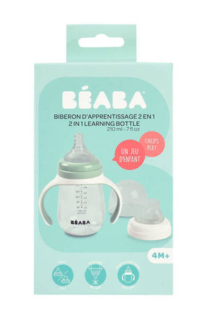 Beaba Butelka treningowa 2w1 tritanowa 210 ml Sage green