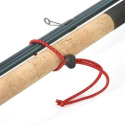 (R) OPASKA, GUMKA ZACISKOWA DO WĘDEK, PODPÓREK 22cm / 3mm / RED-BLACK 1szt. MIKADO AMR08-RB