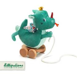 LILLIPUTIENS Przytulanka do ciągnięcia na kółkach Smok Joe 12 m+