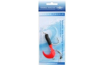 ZESTAW MORSKI - PILK TWIST RIG 7.5cm - hak 6/0 (BLACK/RED) MIKADO LS-A060-7.5-04