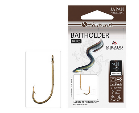 HACZYK SENSUAL - BAITHOLDER Nr 2 BROWN / 0.28mm / 70cm - torebka 10szt. MIKADO HSP11014-2-28