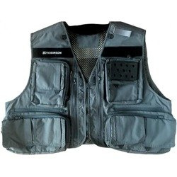 Kamizelka wędkarska, rozmiar XL - szara Robinson 69-KM-005-XL