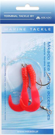 ZESTAW MORSKI - PILK D-TWIST RIG 5.5cm - hak 2x4/0 (RED) MIKADO LS-A075-5.5-01