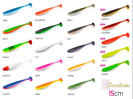 Sztuczna przynęta/guma Delphin ZANDERA UVs / 5szt 15cm/MudGOLD Delphin (101003867)