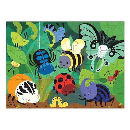 Mudpuppy Puzzle sensoryczne z miękkimi aplikacjami Żuczki i robaczki 42 elementy 3+
