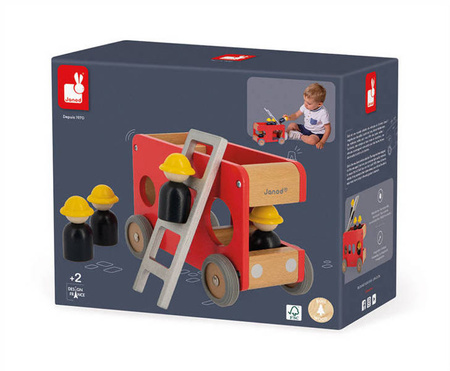 Straż pożarna drewniana Bolid 2+, Janod