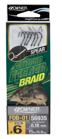 (R) PRZYPON OWNER METHOD FEEDER FDB-01 HACZYK 6+PLECIONKA 0,18 MM 1X6SZT HO-FDB0106