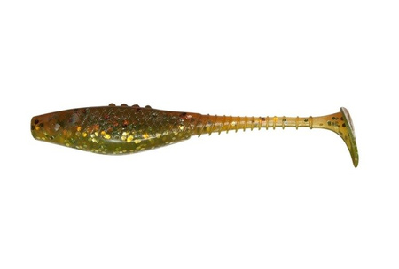 Ripper Belly Fish PRO - GREEN SMOKE 4"/10cm 3szt./bag CLEAR SMOKED/MOT.OIL silver glitter red glitter DRAGON CHE-BF40D-25-731