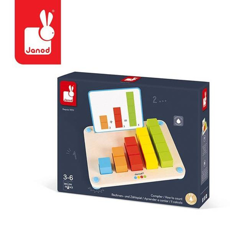 Drewniana układanka Nauka liczenia Essentiel, Janod