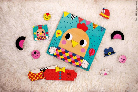 Układanka drewniana magnetyczna Zwierzątka, Janod