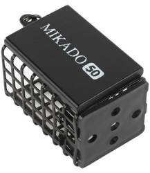 KOSZYCZEK ZANĘTOWY Z DENKIEM KWADRATOWY (25x30x44) 40g - CZARNY - op.10szt MIKADO AMKZ-02-40-B