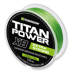Plecionka Titan Power X8 0,12mm, 135m, zielona Robinson 56-T8-112
