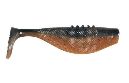 V-LURES Fatty PRO - HELL'S OIL 5"/12.5cm 2szt./bag CARROT/CLEAR SMKD black/red/gold/blue glitter DRAGON CHE-FT50D-60-869