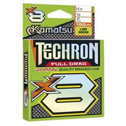 PLECIONKA TECHRON FULL DRAG X8 LIME GREEN 0,12mm/150m KAMATSU 205151012