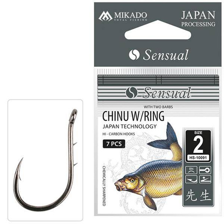 HACZYK SENSUAL - CHINU RING Z ZADZIORAMI Nr. 8 BN - torebka 10szt MIKADO HS10091-8-BN