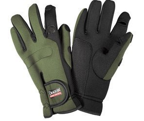 Rękawiczki neopren/antypoślizgowe  2-finger fold  zielone    DRAGON TCH-RE-02-007