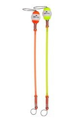 SYGNALIZATOR PODWIESZANY (STYROPIANOWY) Z RURKĄ 25CM - CZERWONY I ŻÓŁTY rozm. M -op.10szt. MIKADO AMS02-2003-25-M