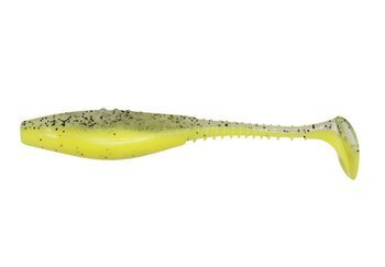 Ripper  Belly Fish PRO - GREEN CACTUS 2.5"/6cm 5szt./bag SUPER YELLOW/CLEAR  black glitter    DRAGON CHE-BF25D-41-950