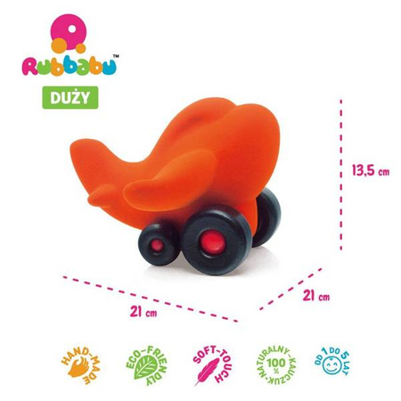 Rubbabu Samolot sensoryczny pomarańczowy duży