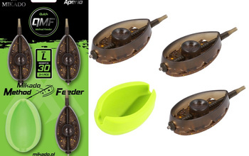 KOSZYCZEK - METHOD FEEDER APERIO Q.M.F. SYSTEM L KOMPLET - 3x30g + FOREMKA - op.1kpl. MIKADO AMFA-QMF-SET-3L-30B