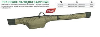 POKROWIEC KARPIOWY DO WĘDEK 2-ELEMENTOWYCH Z KOŁOWROTKIEM 215CM JAXON UJ-XAI13FT