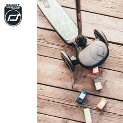 SCOOTANDRIDE Highwaykick 2 Lifestyle Hulajnoga trójkołowa balansowa z zamykanym schowkiem 2+ Green Lines