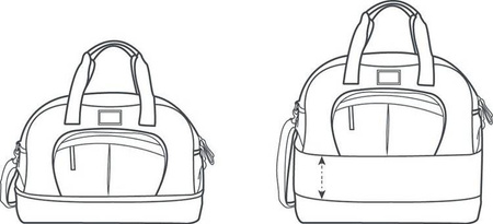 Beaba Torba dla mamy Amsterdam II z możliwością powiększenia do rozmiaru XXL blue marine