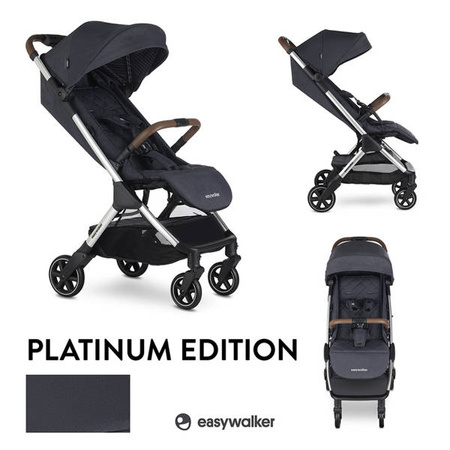 Easywalker Jackey Special Edition Kompaktowy, samoskładający się wózek spacerowy z torbą transportową Platinum