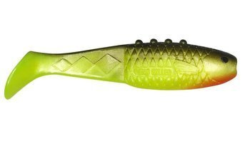 V-LURES Reno Killer 3"/7.5cm 4szt./bag YELLOW FLUO/BLACK  red    DRAGON CHE-RN30S-40-140
