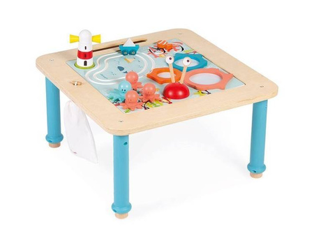 Drewniany progresywny stolik aktywizujący 18 m+, Janod