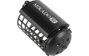 KOSZYCZEK ZANĘTOWY Z DENKIEM OKRĄGŁY (32x37) 10g - CZARNY - op.10szt MIKADO AMKZ-04-10-B