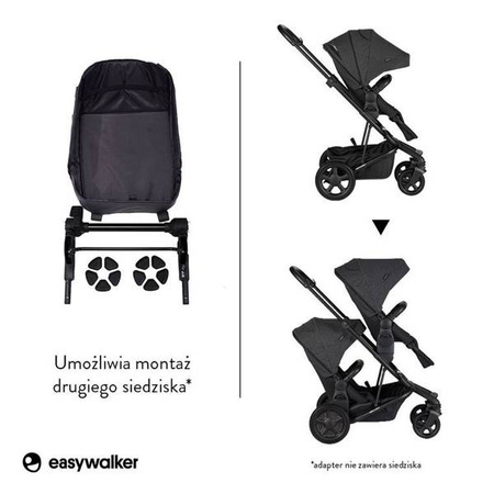 Easywalker Harvey² Zestaw do wózka dla dwójki dzieci (tylna oś, ochraniacze na koła, kosz do wózka podwójnego)