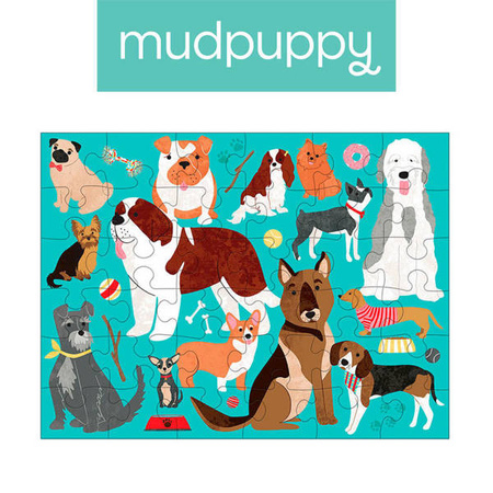 Mudpuppy Puzzle podróżne w woreczku Pieski 36 elementów 3+