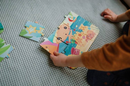 Puzzle progresywne w walizce Pory roku 4 układanki – 6, 9, 12 i 16 elementów 3+, Janod