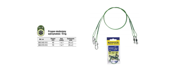 PRZYPON NYLSTAR PĘTELKI 10kg/70cm op.25x2szt KONGER 280070010