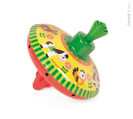 Bączek metalowy Farma opakowanie zbiorcze 6 szt. (3 szt. zielone i 3 szt. czerwone), Janod