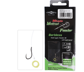 HACZYK BEZZADZIOROWY DO METODY 10 cm Z GUMKĄ – haczyk: 18 / żyłka: 0.18 mm MIKADO HMFP02G-18
