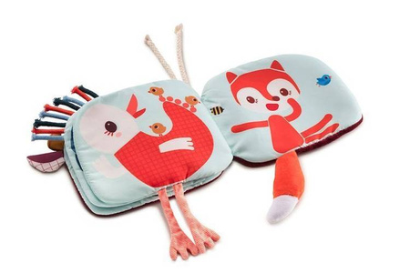 LILLIPUTIENS Książeczka aktywizująca "Kto się kryje za Rosalie?" Krówka Rosalie 9 m+