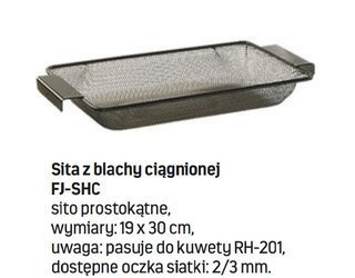 SITO PROSTOKĄTNE LUX JAXON 19X30CM OCZKO 2X2MM JAXON FJ-SHC2X2