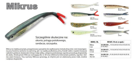 Guma Ripper Mikrus 7,5cm, 10 szt. Robinson 50-LRM-075-TA-SH