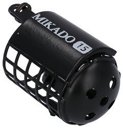 KOSZYCZEK BEZOŁOWIOWY ZANĘTOWY Z DENKIEM OKRĄGŁY (25x30) 15g - CZARNY - op.10szt. MIKADO