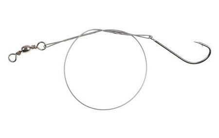 PRZYPON STALOWY Z KR. I HAKIEM 15/20/25cm / 10 kg - op.60 szt (BROWN) MIKADO ZG11-012-60