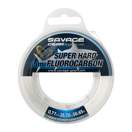 SUPER HARD FLUOROCARBON 45M 0.77MM 25.70KG 56.65LB CLEAR Savage Gear (74494)
