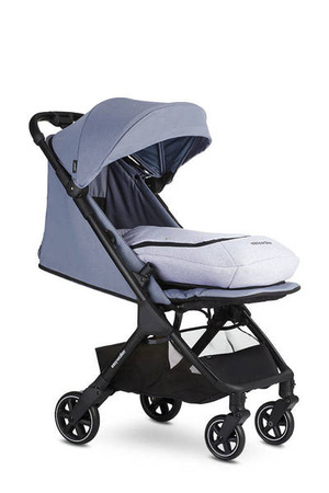 Easywalker Jackey Kompaktowy, samoskładający się wózek spacerowy z torbą transportową Steel Grey