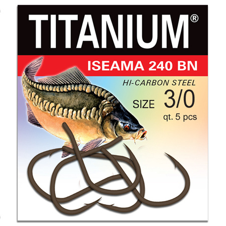 Haczyk Titanium ISEAMA (5 szt.), rozm. 3/0 Robinson 02-P-240BN-3/0