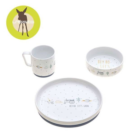 Lassig Komplet naczyń z porcelany Garden Explorer Traktor