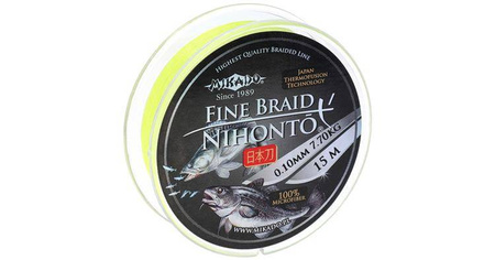 PLECIONKA NIHONTO FINE BRAID 018 YELLOW 15M MIKADO Z21F-018