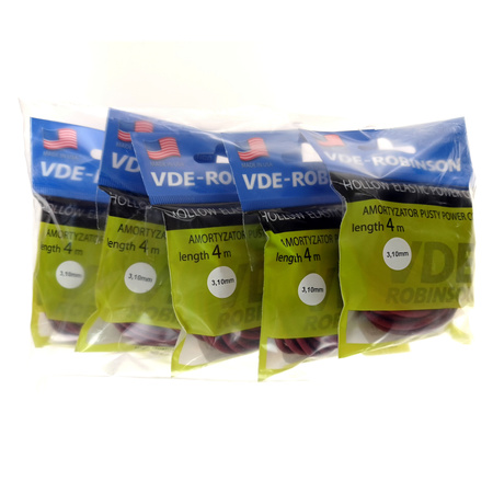 Amortyzator latexowy 800%, pusty, 3,10mm, 4m burgundowy VDR Team 67-AH-431