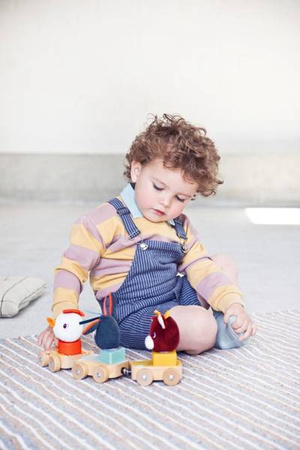 LILLIPUTIENS Zestaw 3 drewnianych pojazdów Farma 12+